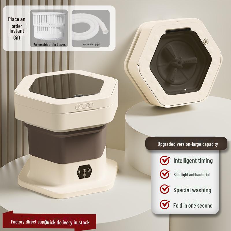 Portable Mini Washing Machine: Compact, Automatic Washer & Dryer for Dorms and Baby Clothes