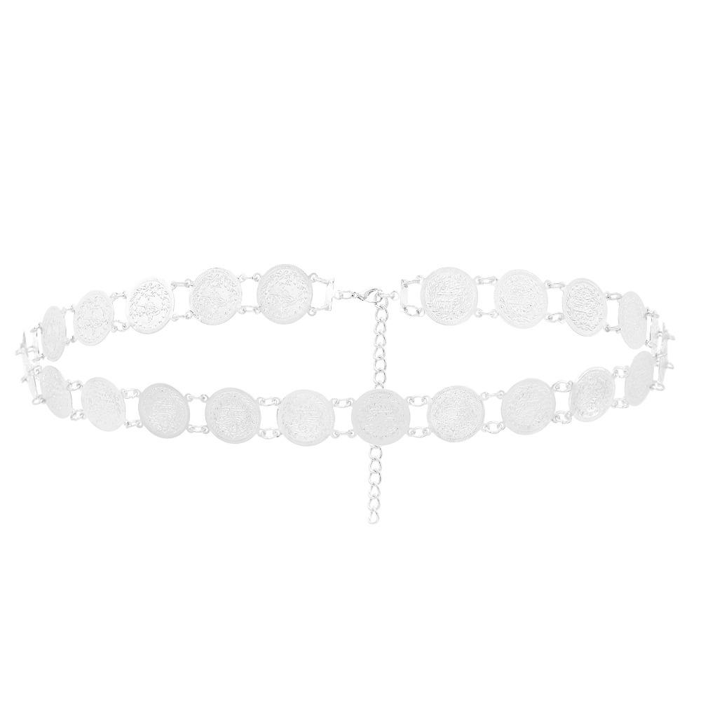 

Серебряный этнический пояс металлические цепочки для танцевального платья металлический пояс-цепочка с монетами аксессуары для костюма серебряный