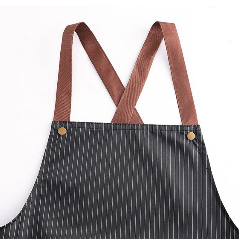 Sleeveless Cross Back Restaurant Uniform Removable Hand Towel Anti Fouling Cooking Baking Waterproof Kitchen Apron