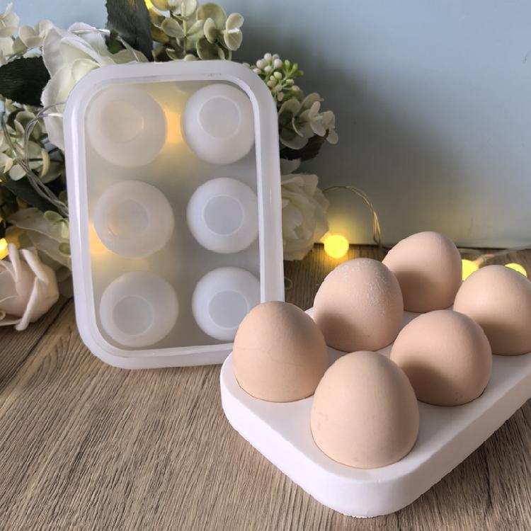 Food Safe Silicone Easters Eggs Tray Mould with 6 Compartments Ideal for Holiday Craft Easy Decorating and Art Projects
