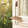 Flower Vessel for Balcony Vintage Iron Umbrella Hanging Planter, Rustic Wrought Pot with Wall Mounted Plant Basket Chain, Weatherproof Outdoor Garden