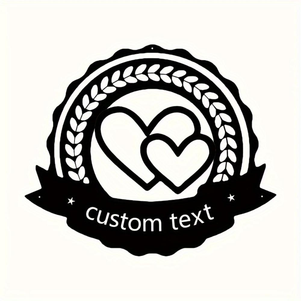 Custom Metal Wall Art Interlocking Hearts Boho Style Durable Home Decor