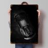 Black Sports Car Aventador SVJ Top View Tinplate Poster Customized Wall Art Vintage Metal Signs Retro Tin Plaque for House