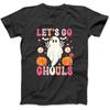 Retro Let's Go Ghouls Groovy Cute Ghost Halloween Spooky T-Shirt Sweatshirt Hoodie Tanktop for Men Women Kids Black