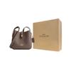 Coach Hadley 20 Logo Reißverschluss Dunkle Tasche Leder Schulter Crossbody Tasche Kleine Damen Taschen Braun CAL60-IMV2R