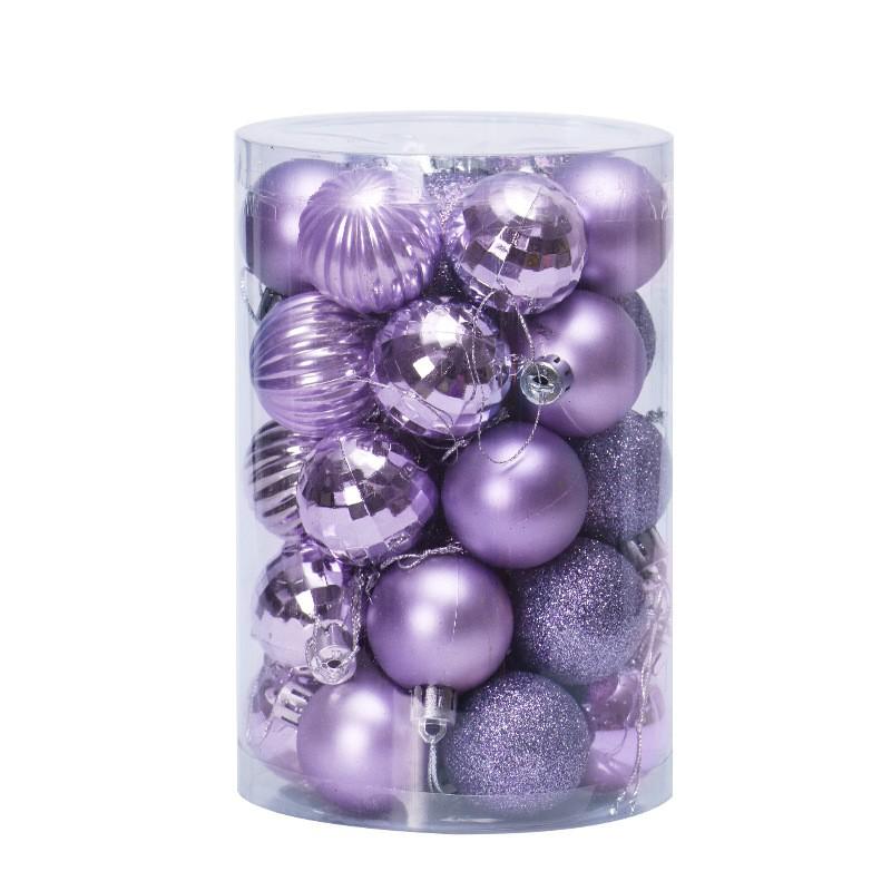 34pcs Christmas Ornament Set 4cm Decorative Baubles Tree Hanging - Assorted Colors Shapes