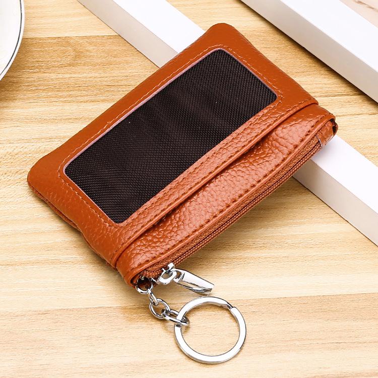 Damen Top Grain Rindsleder Münz- & Kartenhalter