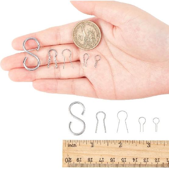 WEBEEDY 50 Pcs Hanging Hook for Kiln High Fire High Temperature Resistant Wire Jump Ring Hanging Hooks for Pendant, Ceramic Ornaments, Fusing in