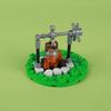 MOC Military Medieval Building Blocks Solider Figures Accessories Bonfire Tent Roast Chicken Camping Scene Mini Bricks Gifts