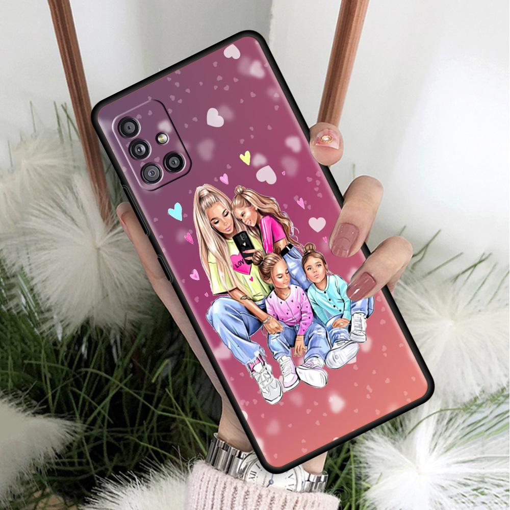 Family Children Boys And Girls Coque For Samsung Galaxy A51 A71 A12 A21s A72 A52 A42 A32 A22 A41 A31 A02s A03s Soft Phone Cases