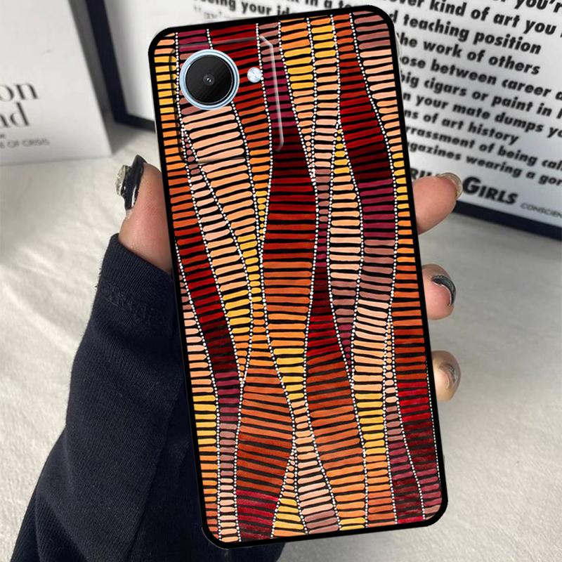 African Print Fabric For Realme C75 C55 C71 C61 C53 C33 C63 C51 C65 C67 11 12 13 14 15 Pro Plus GT6 GT7 Pro Case