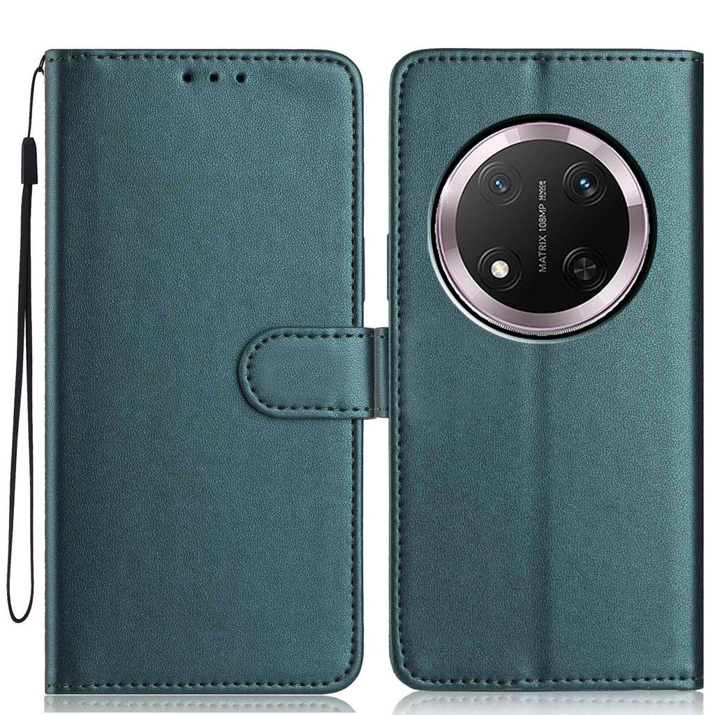 For Honor X9c 5G/Magic7 Lite 5G Wallet Case with Strap/Multiple Card Slots Solid Color Leather Stand Phone Cover