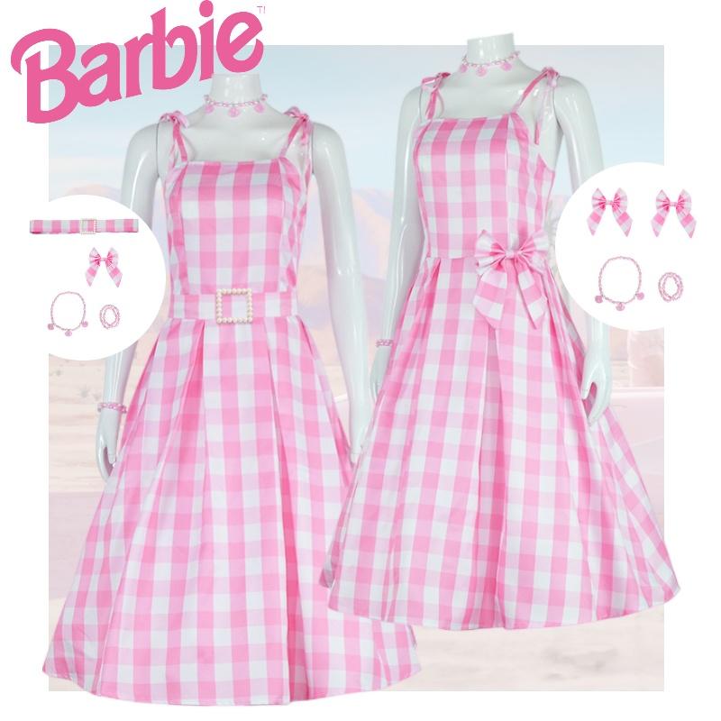 2023 Summer Season Barbie Cosplay Dress With Tight Polyester Fabric