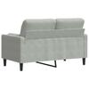 2 Seater Sofa with Decorative Cushions Light Grey 120 cm Velvet
