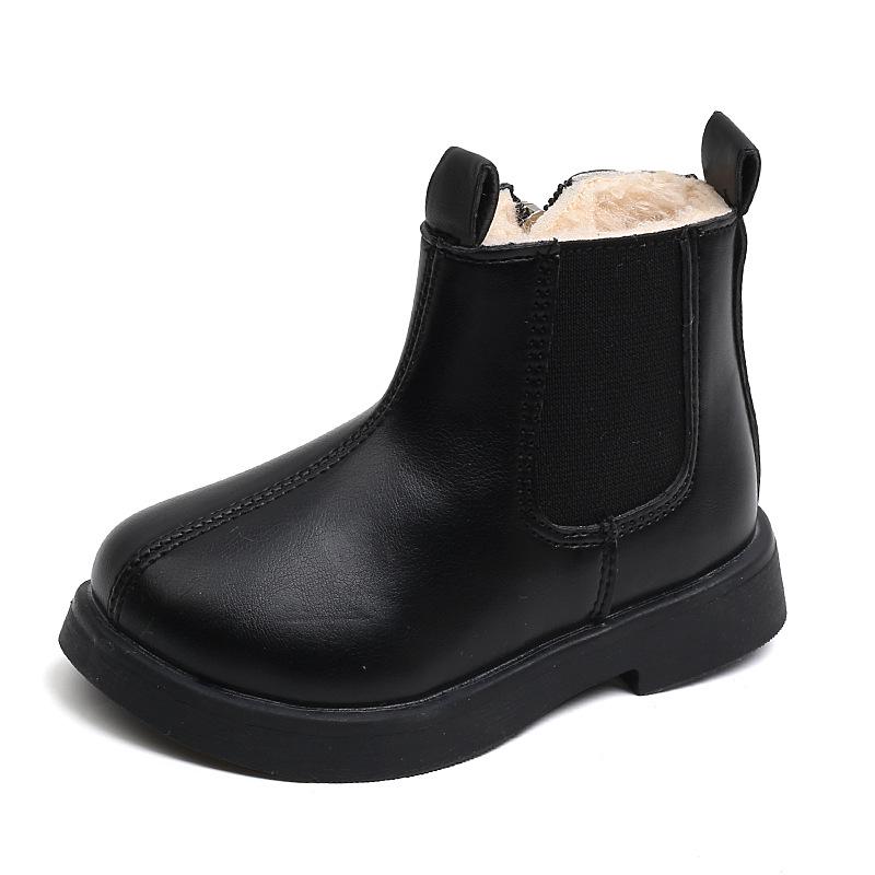 New Cotton Style Kids' British Cotton Boots: Boys' and Girls' Windproof, Warm, Trendy Snow Boots.