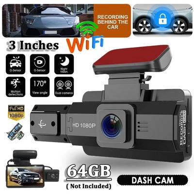 3 Inch Dash Cam for Cars Black Box HD 1080P Car Video Recorder Loop Recording Dvr Car Camera Way with WIFI Night Vision G-sensor