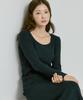 210EDIT Women'S Cashmere Blend Square Neck Knit [Teal Blue]_Zd4Sw520