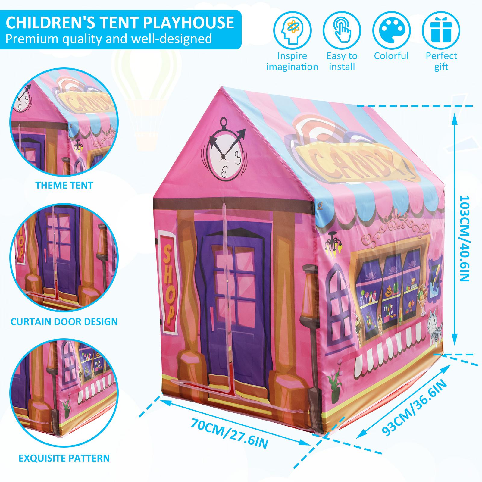 

Детский игровой домик Полиэстер Большой размер Игровая палатка Красочный Милый Складной Замок Игровая палатка для мальчиков девочек Игра в помещении на открытом воздухе 1Pc