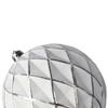 Set of 3 plastic baubles with decoration, 8 cm, white