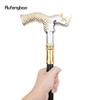 Golden White Rhinoceros Head Fashion Walking Stick Decorative Stick Cospaly Vintage Party Fashionable Walking Cane Crosier 91cm