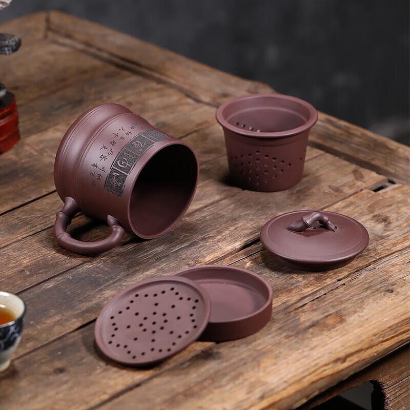 Qi Zhihua 'Hundred Rivers Flow into the Sea' Zisha Tea Set