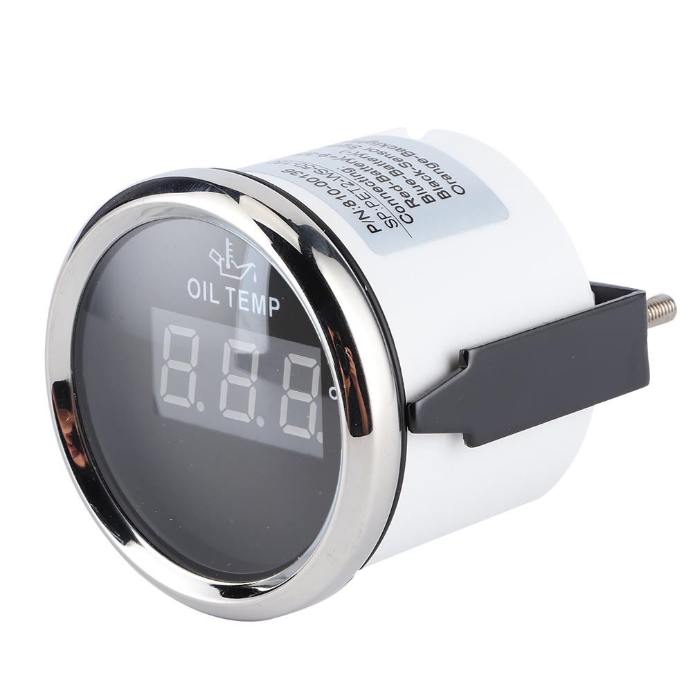Universal Digital Oil Temperature Gauge 52mm 50?150 celsius  WRed Backlight 12V24V for Car Boat Yacht