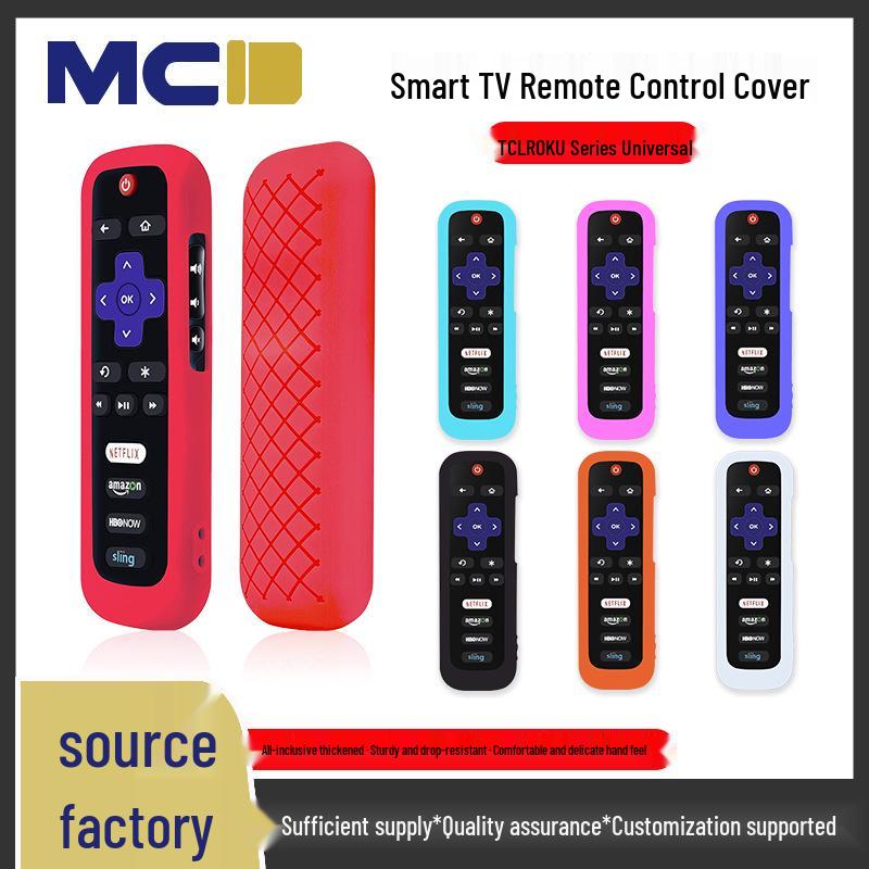 

Roku Remote Universal Luminous Anti-slip Silicone Protective Case Transparent color - Plaid style