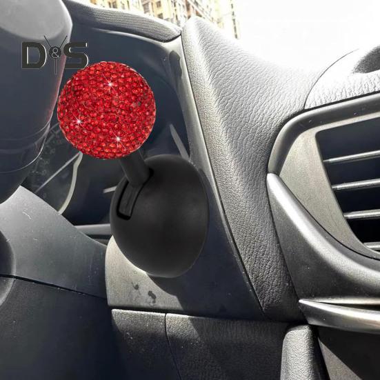 Decorative Car One-Button Start Lever Ornament Easy To Install Shiny Rhinestone Ball-bar Rocker Joystick Car Interior Accessories
