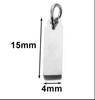10pcs/lot Mirrior Polished Blank Tags Stainless Steel Charms for DIY Jewelry Necklace Bracelet Anklet Extention Tail Chain