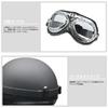 LEAD Motorcycle Helmet Half CR-750 Vintage Matte Black Free Under 57~60cm