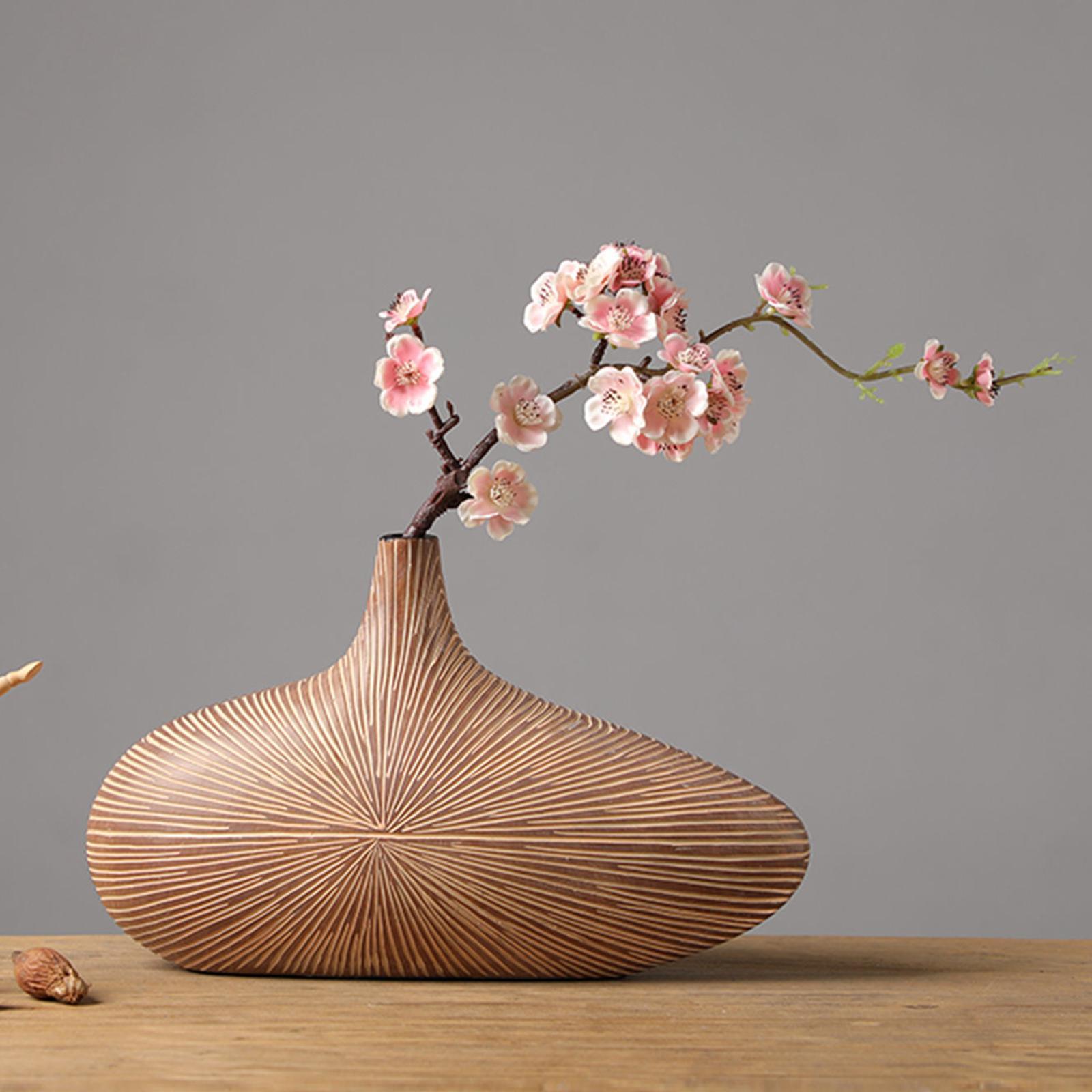 

Resin Flower Vase Bouquet Desk Floral Arrangement Gift Decoration Bud Vase for Fireplace Shelf Mantel Office Housewarming