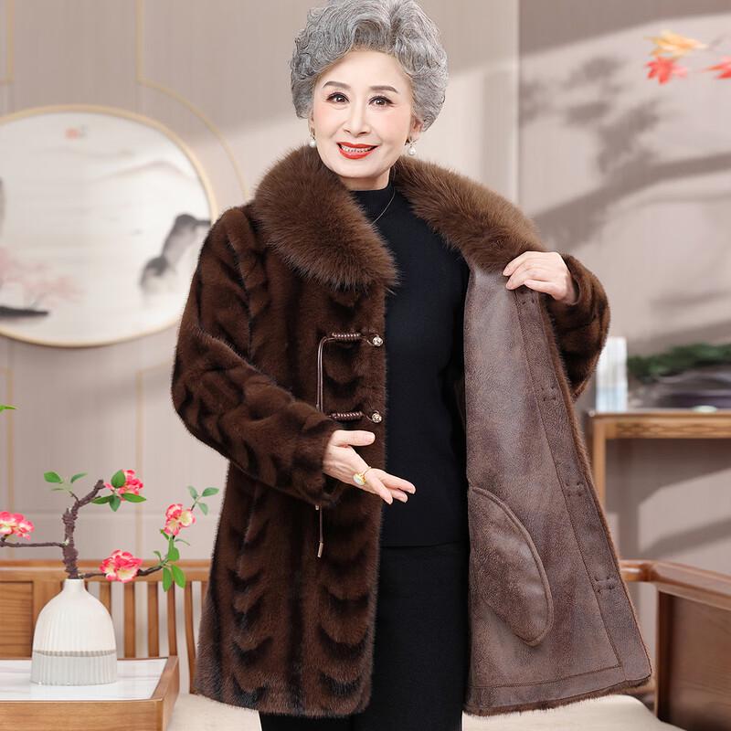 

YUZHAOLIN Women s Winter Warm Hooded Jacket for Elderly 2XL