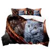 Quilt Cover Cute Animal Cat Series 3D Digital Printing Three-Piece Set