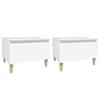 819501 vidaXL Tables d'appoint 2 pcs Blanc 50x46x35 cm Bois d'ingénierie