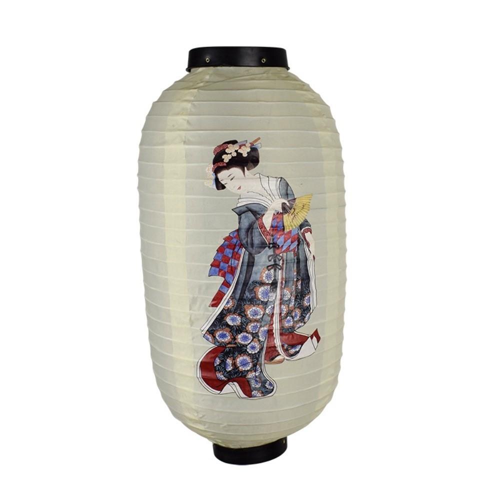 10 Inch Japanese Lantern Lucky Cat Ladies Painting Chandelier Folk Decor Picture Design Pendant Light Waitress Figure