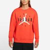Air Jordan Logo Print Fleece-Lined Crew Neck Sweatshirt Men Sweatshirt Red DO9153-673