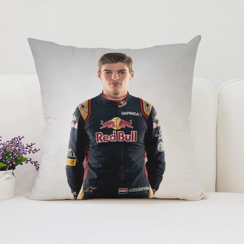 

Наволочка 45x45см Подарунок для фаната М-Макса Ферстаппена Чохол для подушки на диван Двосторонній принт Короткий плюш Подушка для попереку на крісло 16x16Inch
