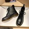 New Platform Walking Shoes for Women Fashion Lace Up Ankle Boots for Women Plus Velvet Boots Outdoor Casual Women's Short Boots