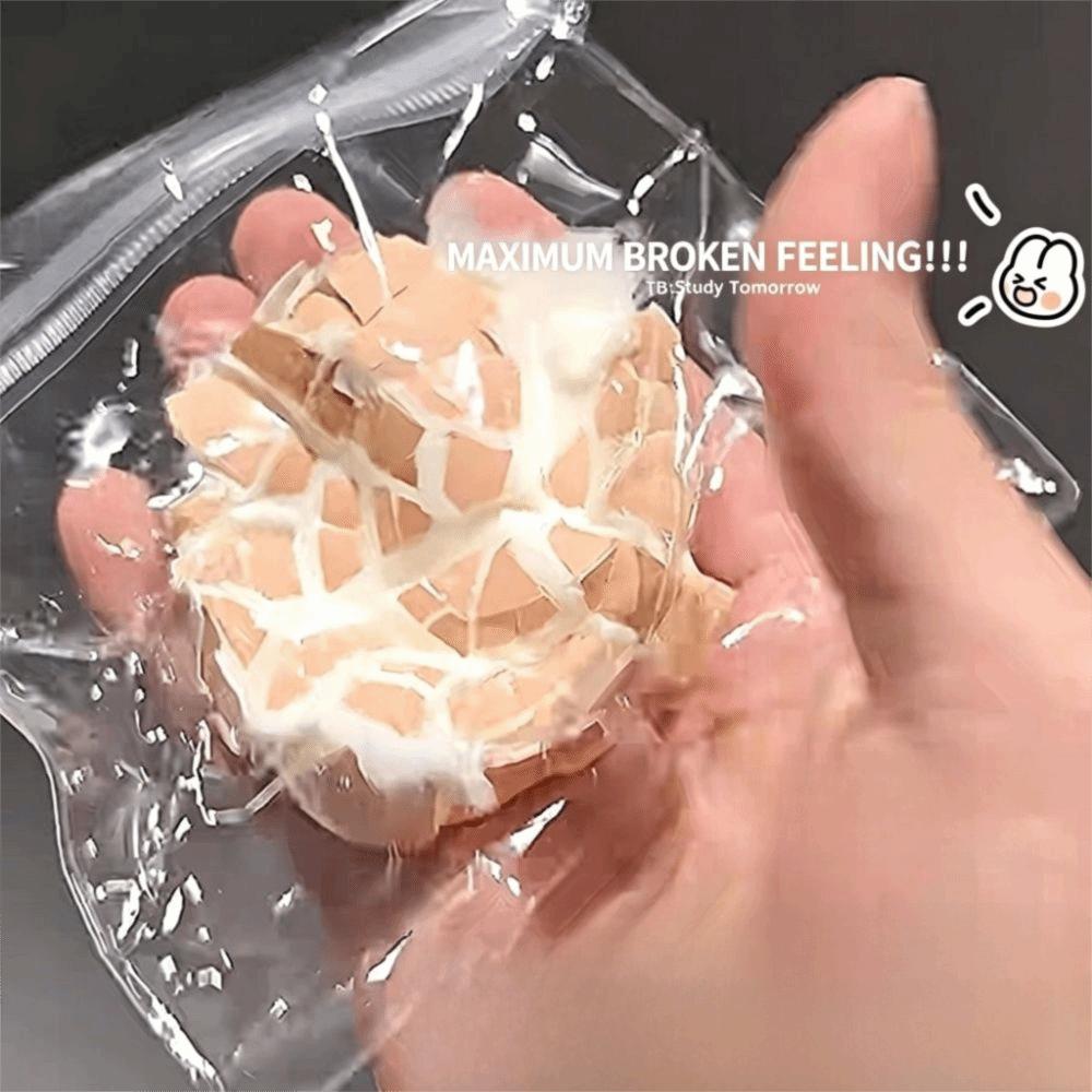 Silikon Nachgebildetes Ei Quetschspielzeug Zerbrechliche Eierschale Weiche Textur Ei Quetsche Fidget Spielzeug Anti-Stress Asmr Sensorisches Stressspielzeug