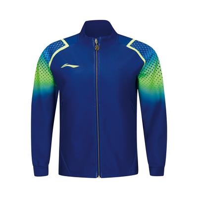 Li Ning Table Tennis Series Gradient Print Stand Collar Cardigan Sweatshirt Men Sweatshirt Light-Blue AWDU377-2