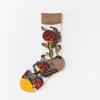 Spring/Summer Women's Floral Mori Girl Thin Mid-Calf Socks - European & American Style