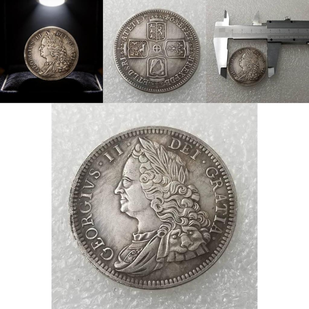 Antique Brass Coin Replica With Silver Plating For Vintage Collectors And Home Decor