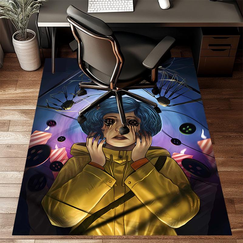 1pc Coraline (7) Design Printed Area Rug Carpet for Bedroom Living Room Home Decor Rugs Mat Non Slip Mat Rug for Bedside