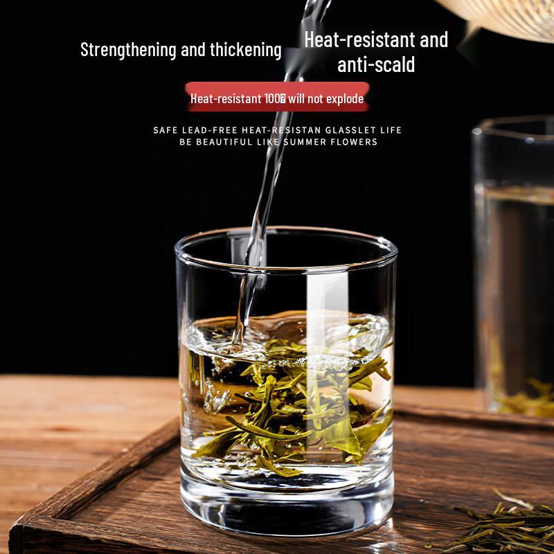 ZISIZ Heat-Resistant Glass Water Cup