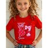 Moda Estiva Bambina T-shirt a Maniche Corte Stampa Cartone Animato Casual Versatile