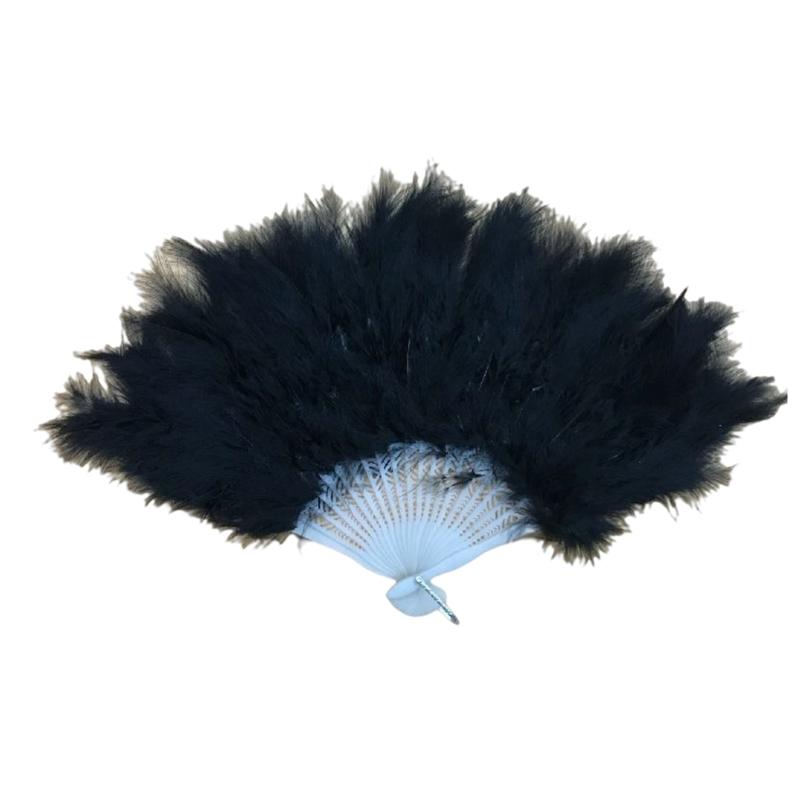 Folding Feather Fan Handheld Fairy Fan New Year Birthday Gift Supplies