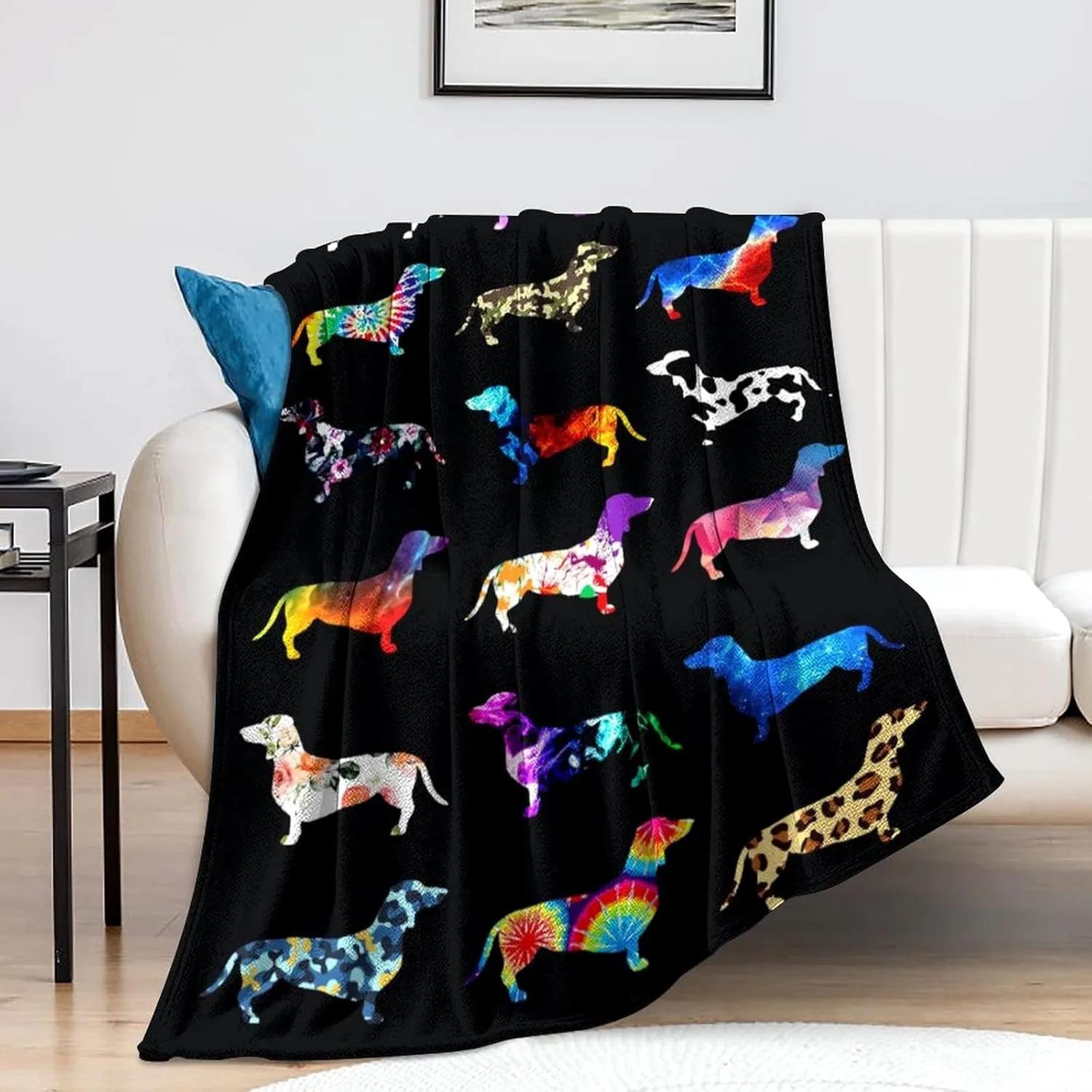 

1PC Throw Cute Dinosaur animals theme Flannel Blanket Soft thin Blankets wolfs art for Sofa Bed Car Camp wild animals theme gift 30x40in