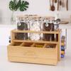 Ken's Kitchen Coffee Bean Storage Containers, Glass Canisters with Lids and Spoons, Coffee Beans, Coffee Grounds, Tea Bag Storage Rack, Tea Bag Holder