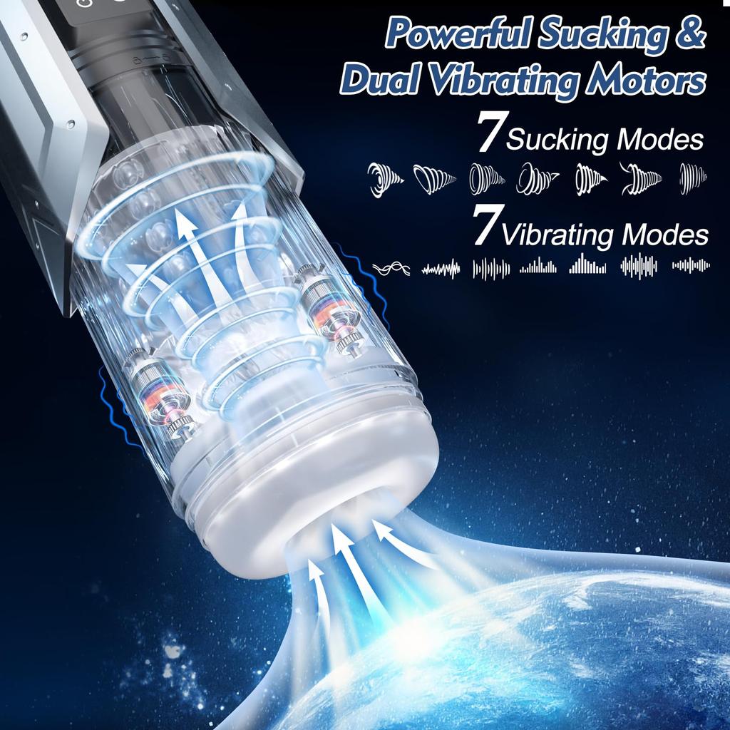 Automatic Male Masturbator Cup 7 Sucking Rotating Licking Thrusting Pocket Pussy Stroker Blowjob Sex Toys For Men