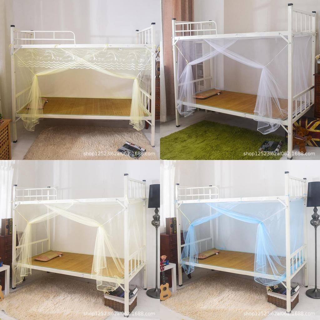 Dorm Room Mosquito Net With Single Door For Student Beds Polyester Fabric No Frame